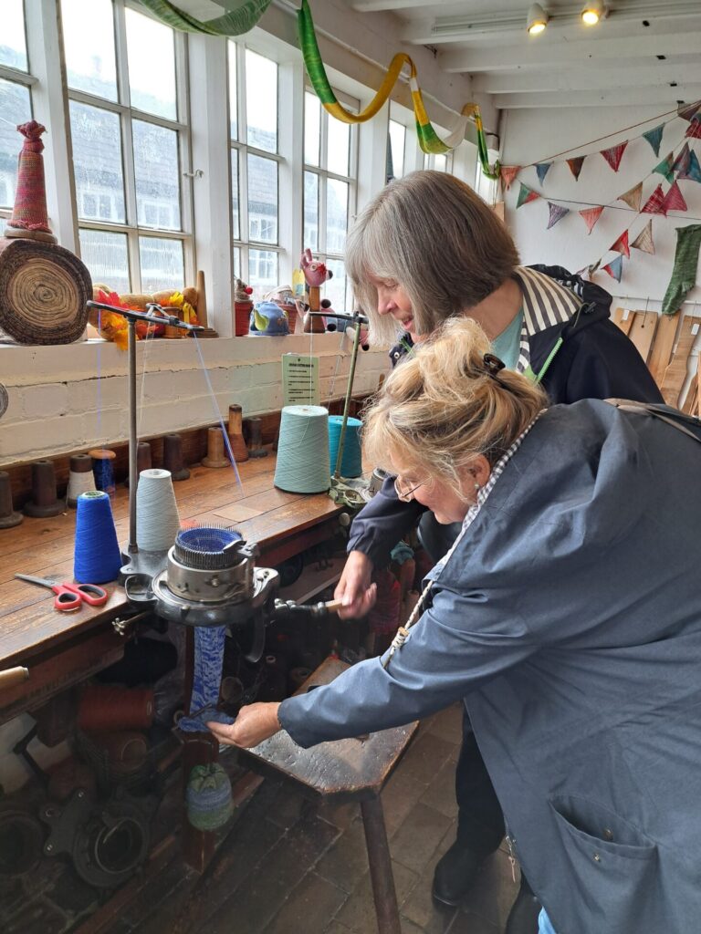Visitors at Ruddington Framework Knitters Museum