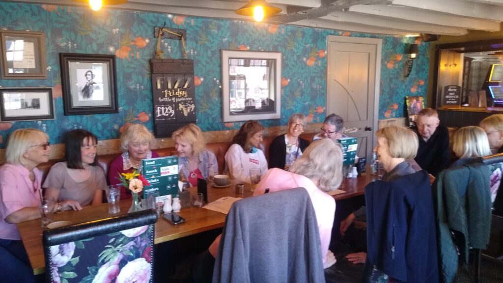 Film and Theatre group meeting at the Admiral Rodney pub, April 2026